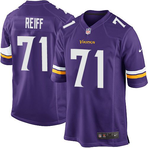 Men Minnesota Vikings 71 Riley Reiff Nike Purple Player Game NFL Jersey